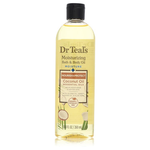 Dr Teal's Moisturizing Bath & Body Oil by Dr Teal's Nourishing Coconut Oil with Essensial Oils, Jojoba Oil, Sweet Almond Oil and Cocoa Butter 8.8 oz for Women