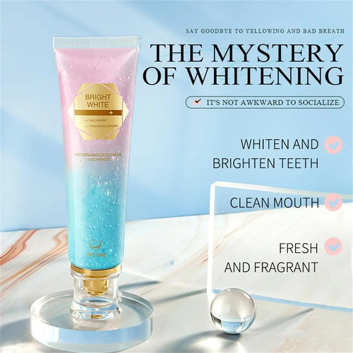 1/2/3pcs Niacinamide Toothpaste Intensive Whitens Teeth Protects Tooth Enamel Freshens Breath 24 Hours Natural Stain Removal