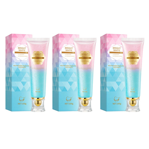 1/2/3pcs Niacinamide Toothpaste Intensive Whitens Teeth Protects Tooth Enamel Freshens Breath 24 Hours Natural Stain Removal